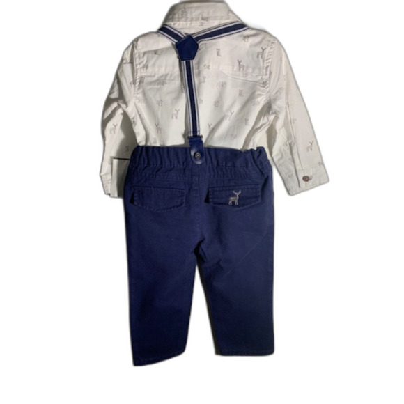 Brand new Old Navy Puffer Vest & White Dress shirt with Navy Pants 6/12M - Picture 5 of 9